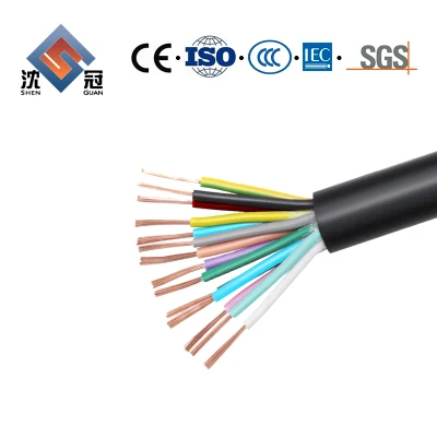 Cable plano flexible sin funda aislado de PVC Shenguan con conductores de cobre De 300/300V Precio de alambre eléctrico para el cable de control de Filipinas