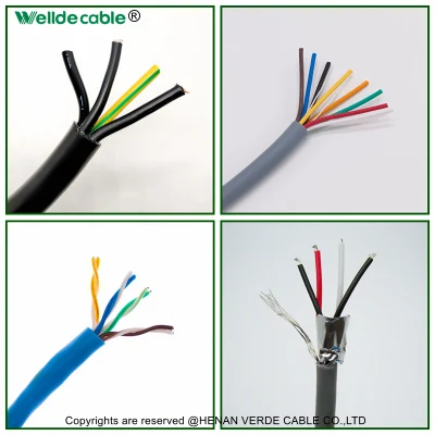 Cable de cobre resistente al fuego PVC XLPE caucho de silicona aislado solar Cable eléctrico de alimentación cable eléctrico flexible CAT6 blindado de control de tierra