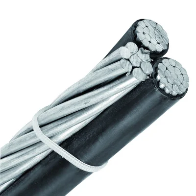 Cable eléctrico de caída de servicio Triplex de aluminio Quadruplex Duplex cable eléctrico de PVC XLPE Cable ABC eléctrico aislado cable de aluminio sobre cabeza