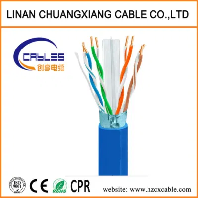 Cable de red cable de cobre de cable LAN STP CAT6 UTP Intdoor Para ordenador