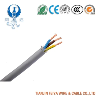 Feiya flexible de alta calidad 0,75 mm a 2,5 mm Cy Cable apantallado LSZH Cable Eléctrico Cable de control