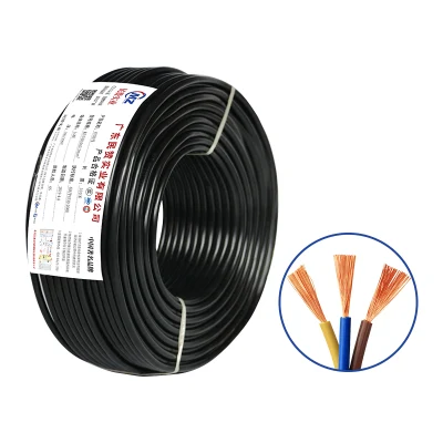 Minzan 3 núcleos de 2,5 mm de cable eléctrico de 2,5 mm el precio de 1,5 mm 16 mm 1 mm 0,75 mm Rvv Cable eléctrico de 2 núcleos