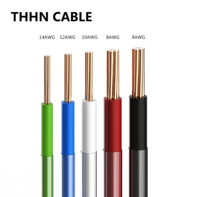 Thhn Thwn Thwn-2 Thw Thw-2 Tw Cable UL Cable 12AWG 10AWG 14AWG Cobre PVC Cable Eléctrico Construcción Cable Flexible