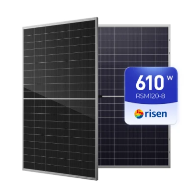 Panel solar negro de media celda 650W 660W 670W Bificial Módulo PV de grado A.