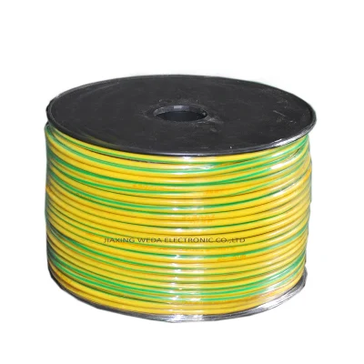 Aislamiento de PVC de núcleo único de cobre multifilar sólido Tierra verde amarilla Cable de cable eléctrico de tierra 1,0mm 1,5mm 2,5mm 4,0mm 6,0mm