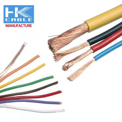 Fabricante de cable de aislamiento de PVC de UL1569 0.75 0.5 1.0 1.5 2.5 4 6 Sq mm cable eléctrico de un solo núcleo del cable de cobre