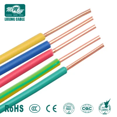 Cubierta de PVC de Cable Eléctrico Cable Thw /tw AWG 14 12 10 8 6 Solid /Strand cable eléctrico