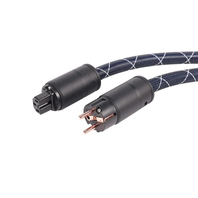Cable de alimentación de cobre de gama alta Schuko Euro IEC AC Power