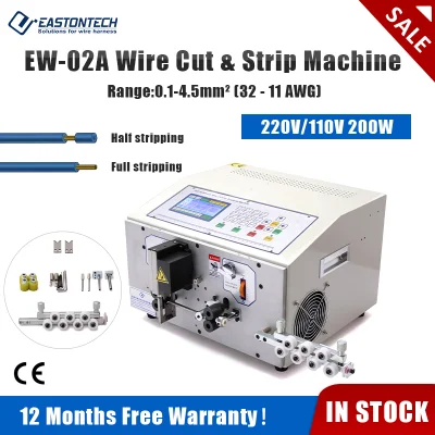 Eastontech Ew-02A Máquina automática de pelado y corte de cables de computadora con arnés de cables Máquina peladora de cables