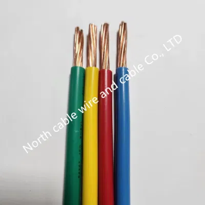 Cable de cable PVC de cable de cable de Coper trenzado sólido de núcleo único 450/750V