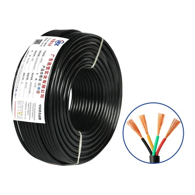 Minzan Wire 6mm flexible Metal PVC Electrical 6mm 4mm 2,5mm 1mm RVV 3X2,5 mm2 cable de alimentación