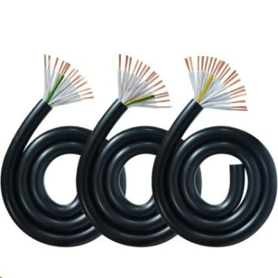 RVV 2 3 4 5 6 7 8 núcleo 0,12 0,15 0,2 0,3 0,5 0,75 1 1,5 2,5 4 6 Cable eléctrico flexible PVC 80C 300V de cobre multifilar mm2