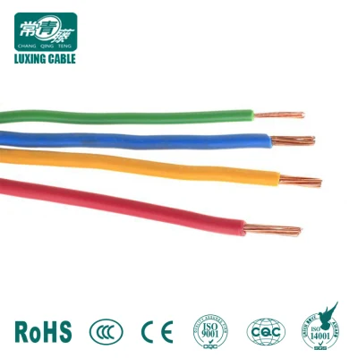 El cable de cobre de 2,5 mm 1,5 mm 4mm 6mm 10mm cable eléctrico de cableado de la casa de un núcleo de cobre, cable de PVC