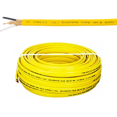 Cable eléctrico 600V 14/2 12/3 12/2 PVC nylon cobre Nm-B. Cable eléctrico de la unidad de alimentación UL 719 Nm-B revestido de metal