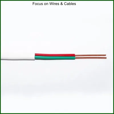 2 núcleos de 1,0 mm de cable de cobre de PVC de 1,5 mm de cable plano eléctrico