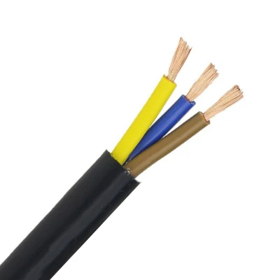 Cables de potencia de núcleo múltiple de PVC de núcleo 3-F H03VV con aprobación VDE Cable eléctrico flexible 0,5 0,75 mm2