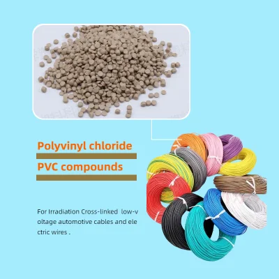 Irradiación compuestos de aislamiento de PVC de cloruro de polivinilo de enlace cruzado para el automóvil Cables de baja tensión