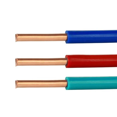Cable de núcleo sencillo de 2,5 mm BV PVC cable eléctrico de cobre Cables rollos de alambre eléctrico sólido para tierra de construcción de casa Cable