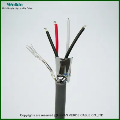Cable de instrumentos de aislamiento de PVC con apantallamiento trenzado de cable de cobre multifilar
