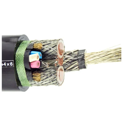 Cable recubierto de caucho para conexiones eléctricas de larga duración