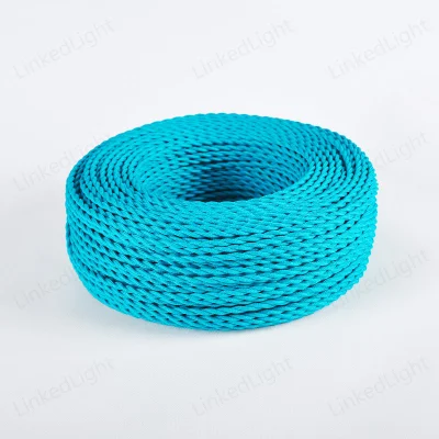 Teal Kc Rayón tejido trenzado Twisted cable eléctrico