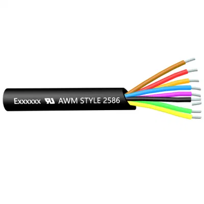 UL AWM 2586 0.6kv 1kv flexible resistente al UV de Alta Tensión Cable no apantallado
