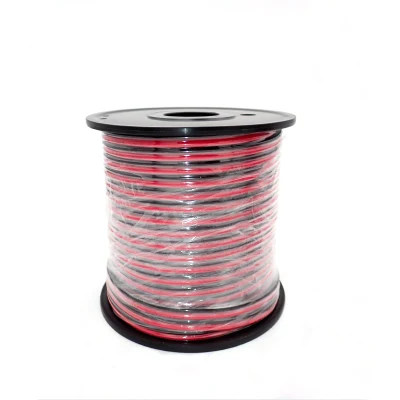 Cable electrónico de 2 núcleos UL2468 cable plano rojo y negro 30AWG~16 cable de altavoz