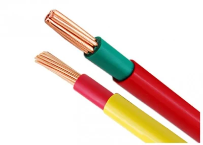 Dos capas de aislamiento de PVC de Cable eléctrico de cobre trenzado de núcleo único