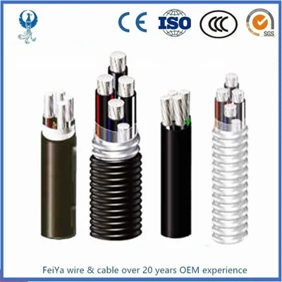 Tipo de conductor trenzado de alambre y cable eléctrico de Etiopía de 4 núcleos de Cable sumergible Cable eléctrico de 4 kv Esp marca