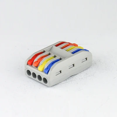 4 en 4 PA Bloque Terminal Nylon material abrazadera Mini Cable Eléctrico Cable conector de Clip