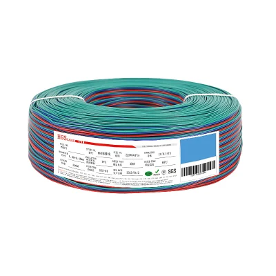 Cable de altavoz paralelo de doble núcleo Flex Ribbon rojo y negro