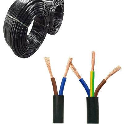 1,5mm 2mm 2,5mm 10mm cable de cobre sólido RVV eléctrico Cable de alimentación