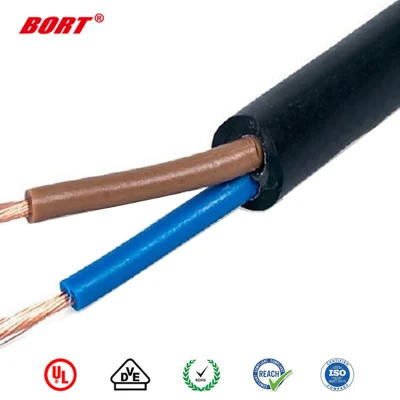 Pasa HD 405,1 cable de conductividad eléctrica de prueba de llama de 2x0,75 mm2 Con Bare Copper