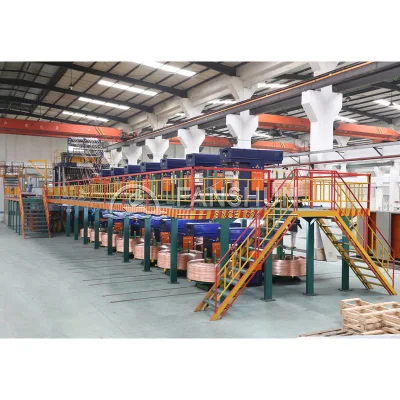 Línea de producción de máquina de fundición Polo de cobre: Se utiliza para cable, cable eléctrico