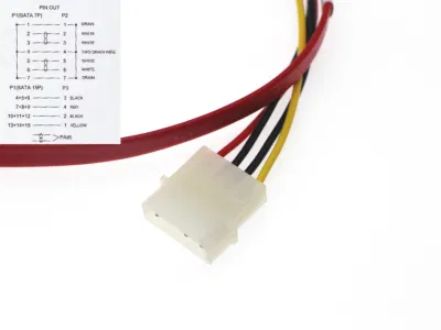 SATA 4p personalizado 7+15 hembra para cable de alimentación SATA de 7 Mujeres Mazo de cables del conjunto de cables