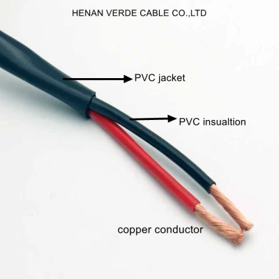 2 núcleos de 1,5 mm cable flexible de 2,5 mm Cable de altavoz aislados con PVC