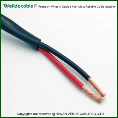 2 Core negro rojo de PVC de Cable de altavoz Cable de señal de audio