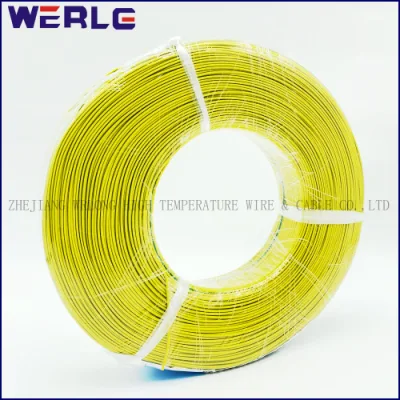 Conductor de cobre de aislamiento de PVC aprobado en amarillo-verde UL 1007 32 AWG Alimentación eléctrica coaxial cable eléctrico personalizado