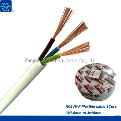 BS6500 H05VV-F de la ECP el cable de aislamiento de PVC flexible Cable cubierta de PVC de Dubai mercado Kuwait