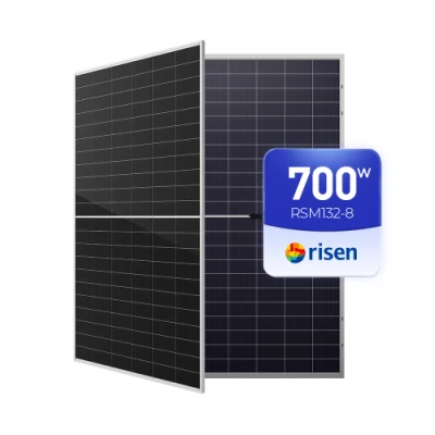 Levantado 132cells mitad Corte Bifacial HJT Solar Panel 210mm 680W 690W 700W Paneles fotovoltaicos