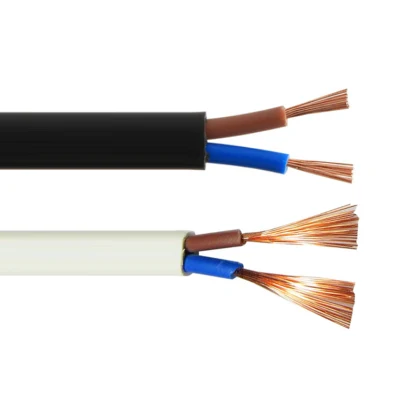 H03VVH2-F Puro cobre PVC plana de 2 núcleos de 2,5 mm 2 x 0,75 mm2 Cable Eléctrico Cable Flexible de precios baratos y de cable Cable de alimentación aislado