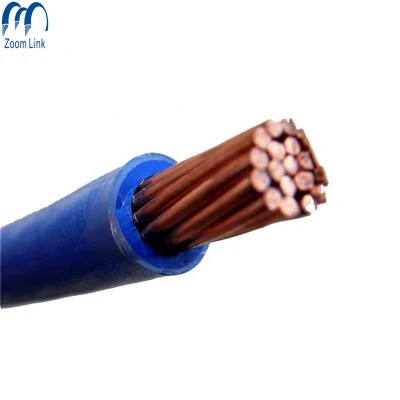 Cubierta de PVC cable de cobre Thw/TW AWG 14 12 10 8 6 cable eléctrico sólido/multifilar