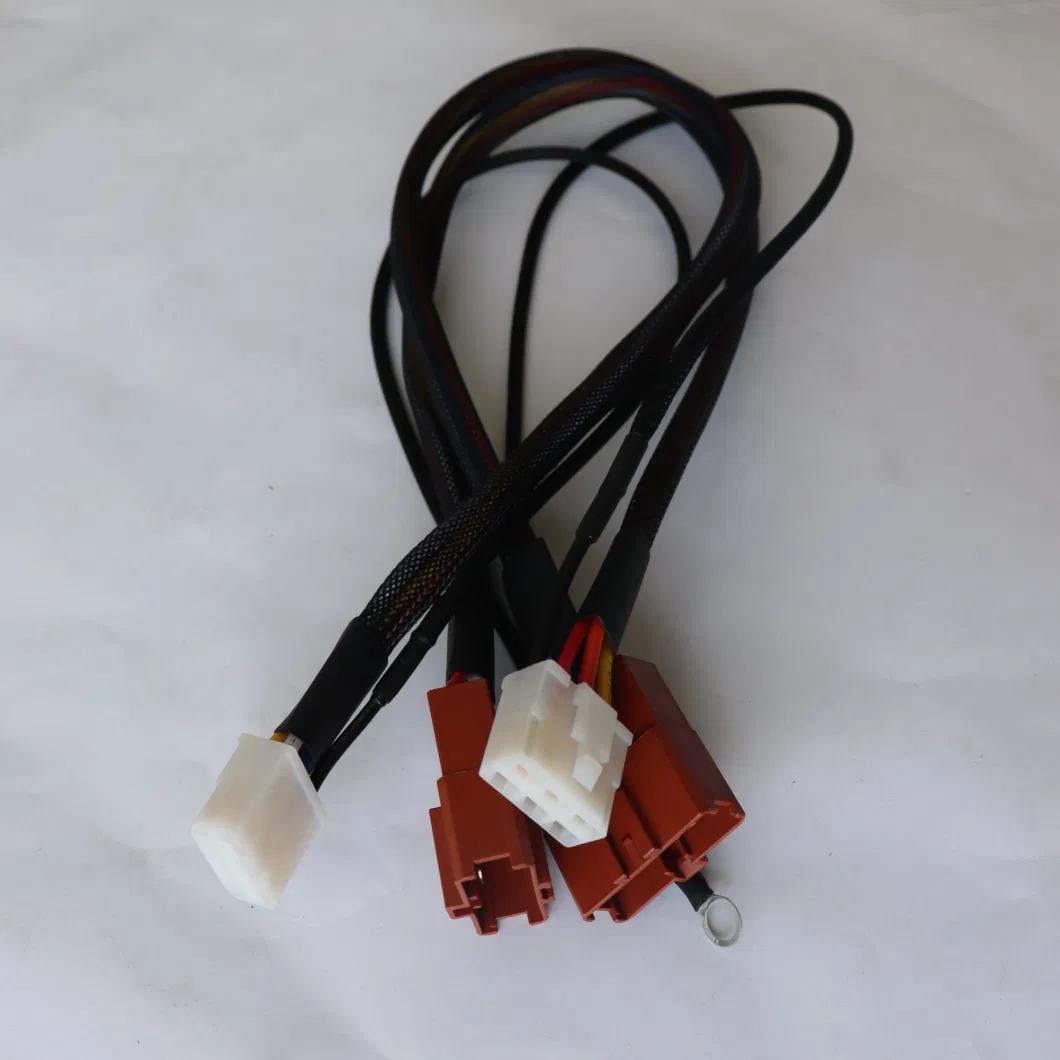 Manufacturer New Energy Storage Power Supply Cable 2pin 16AWG 300V Red Blue Vehicle Battery Connecting Wire Harness