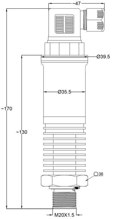 IP65 Hirschmann Electrical Connection IP66 M12 x 1 Connector IP67 Cable Outlet Protection Grade