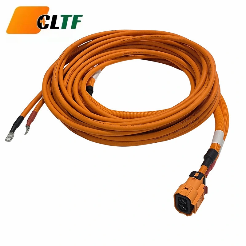 New Energy Electric Vehicle EV 110-750V 2300A Current High-Voltage Hv Waterproof Line Energy Storage 6mm Silicone Cable 2-5 Pin Plug Connector Wiring Harness