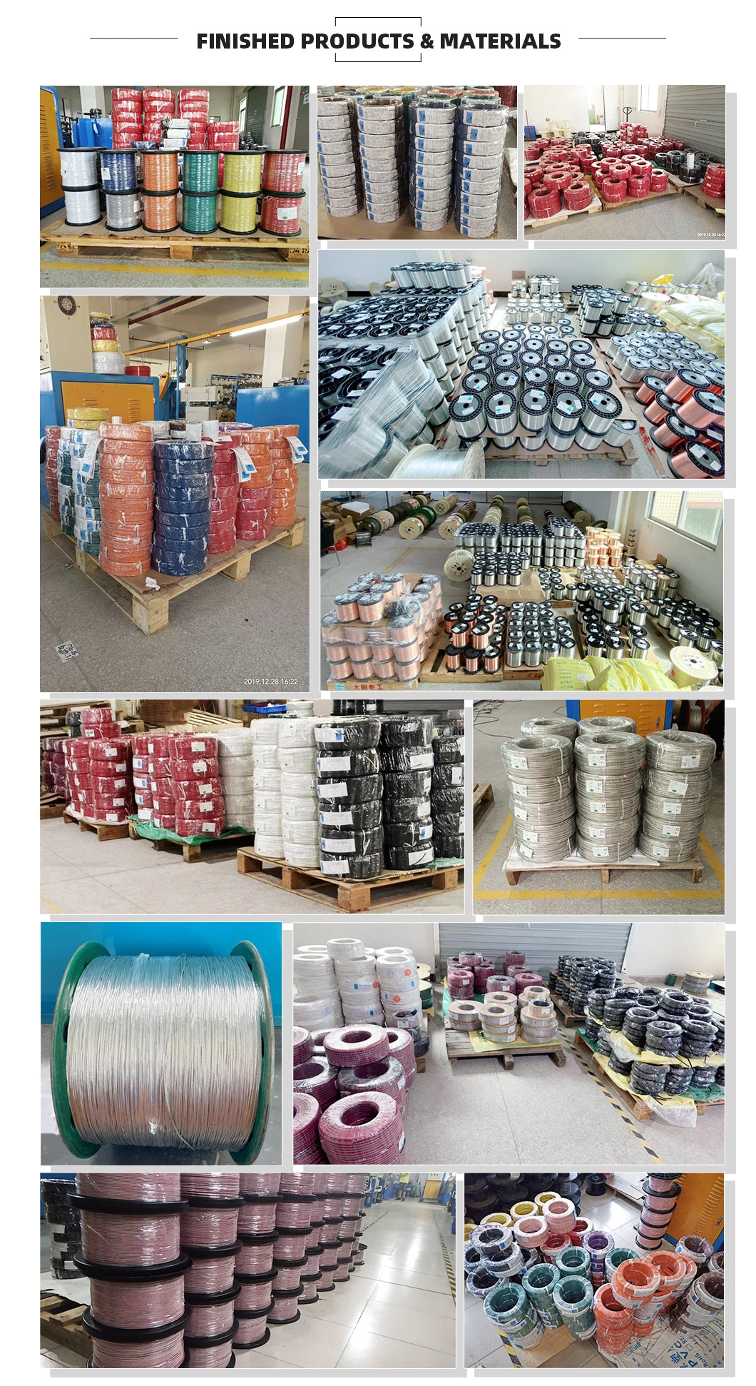 Customized AWG Stranded Copper Electric PTFE Hook up Wire Cable with UL