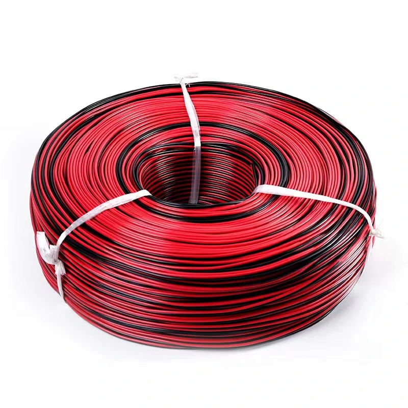 Spot Supply of Rvb Red Black Wire 2X1.0mm/1.5mm/2.5mm Parallel Wire Pure Copper Monitoring Power Line Red Black Cable