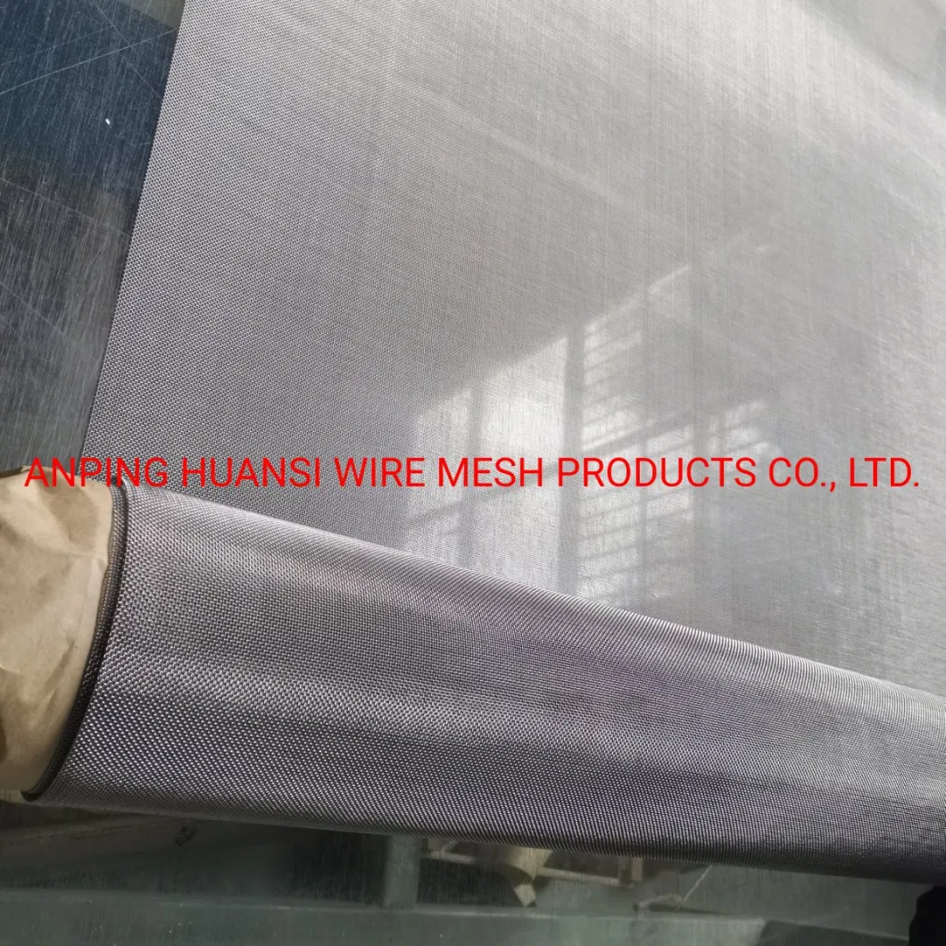 110 Micron Pure-Black Titanium Wire Mesh Filter Cloth Twill Weave