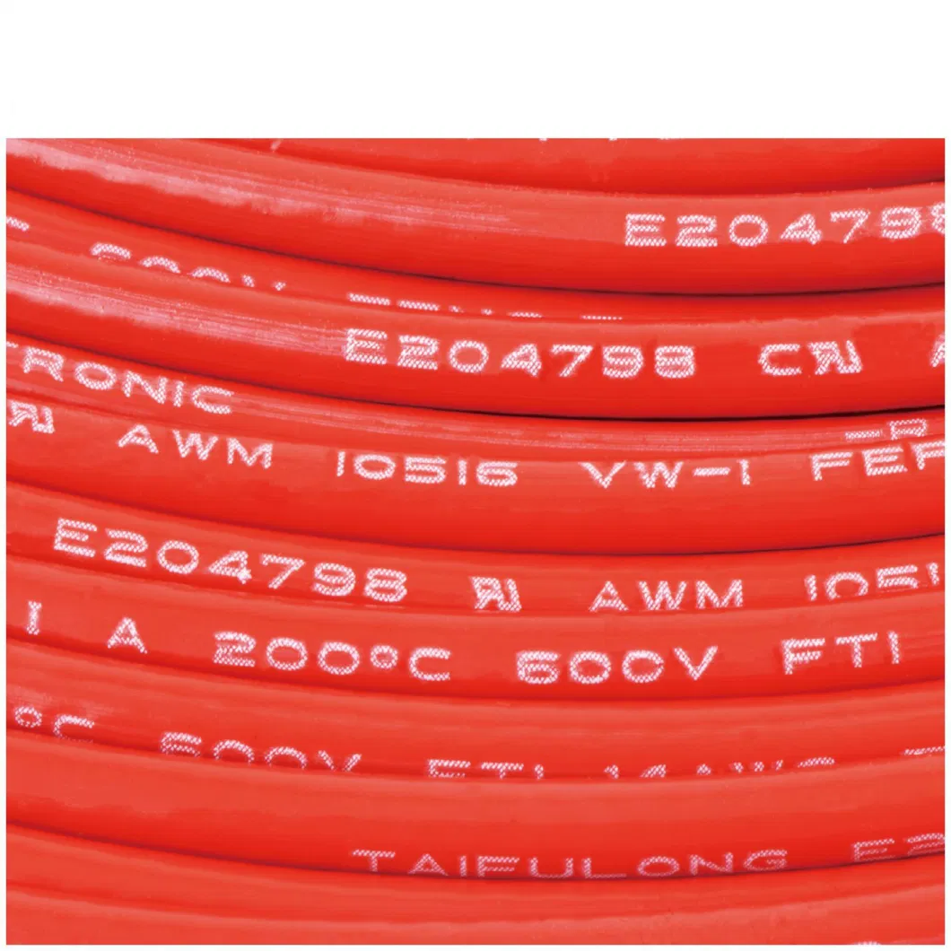 Teflo N Special Cable Factory UL10516 Electronic Wire High Temperature Flame Retardant Insulation FEP Stranded Copper Wire Bare Tinned -100~200&deg; C 600V
