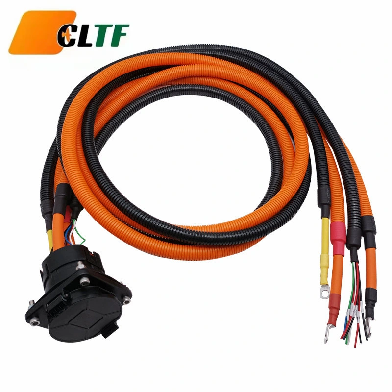 New Energy Electric Vehicle EV 110-750V 2300A Current High-Voltage Hv Waterproof Line Energy Storage 6mm Silicone Cable 2-5 Pin Plug Connector Wiring Harness